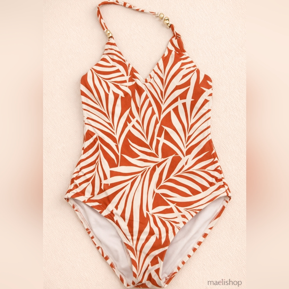 Shade & Shore Swim Tropical Print Swimsuit Size S